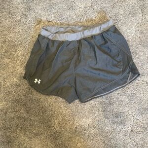 Grey under armor athletic shorts